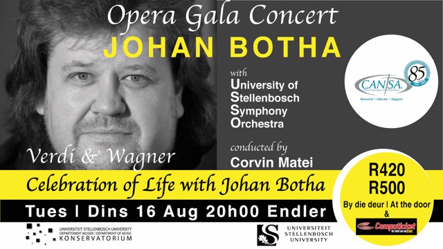 Opera Gala Concert With Johan Bother 16 August